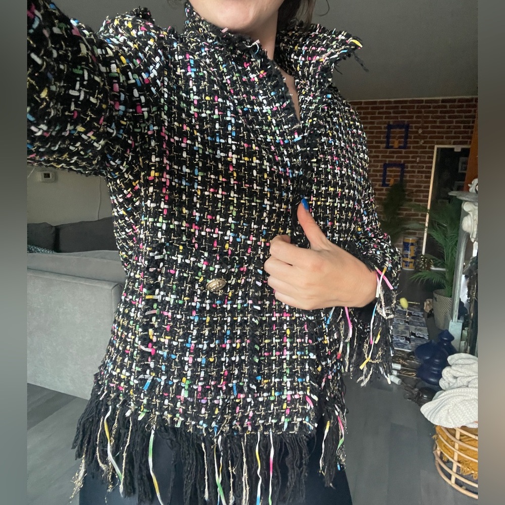 Beautiful tweed Chanel style jacket , great for the spring